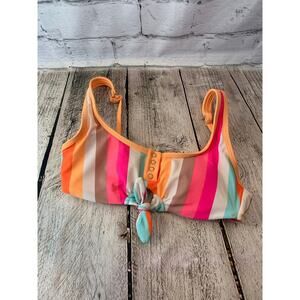 CALIFORNIA SUNSHINE Women’s Vertical Striped Bikini Top / Size: Small